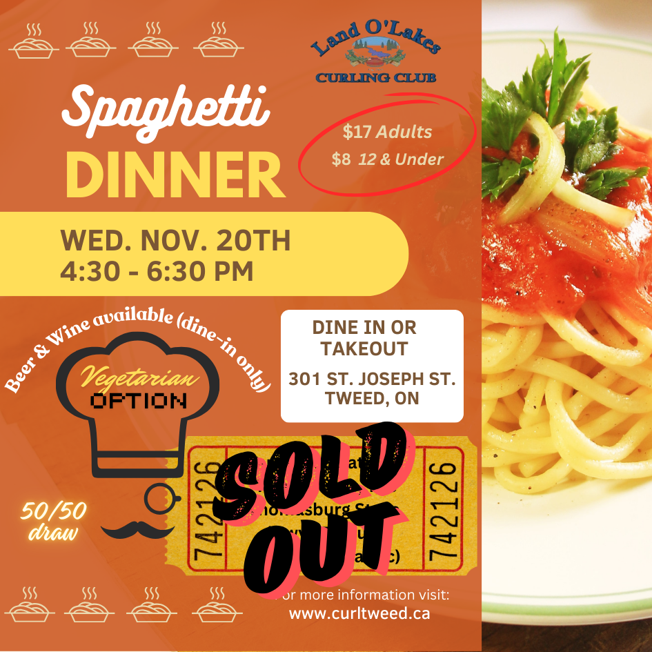 Spaghetti Dinner sold out 2024