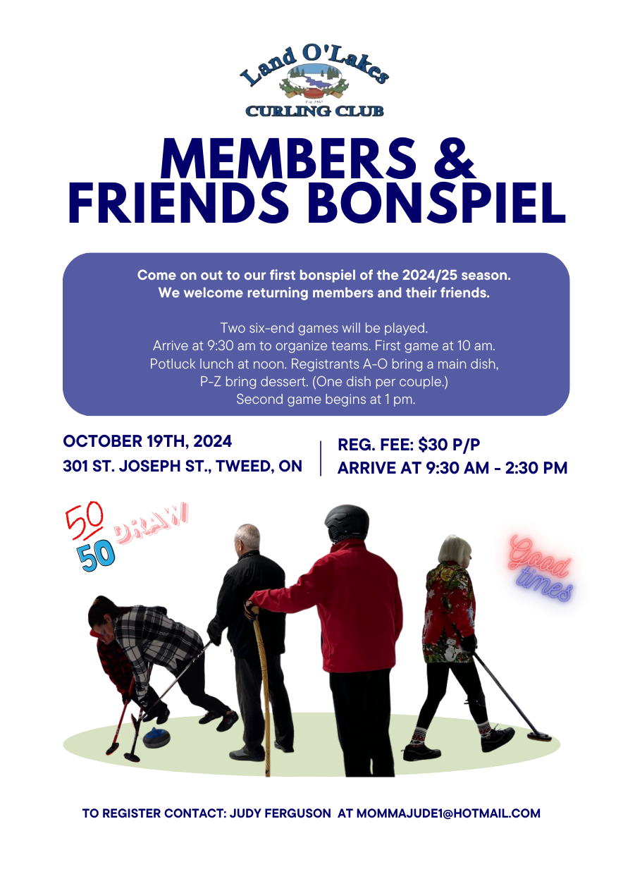 Members Friends Bonspiel Poster